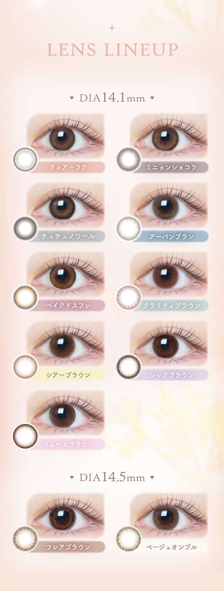 エルージュ ラインナップ